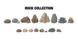 © ProVector - Rock collection featuring various stone shapes and pebbles