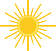 © Md - Bright yellow sun with radiant rays on white background