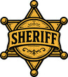 © Mohammad Graphics - Sheriff Badge Gold Western Vintage Star Emblem