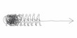 ©  图像 - Group of people following a leader in minimalist line art style with black and white color scheme and simple background for business