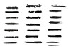© Jannati - A collection of 20 various black brush strokes on a white background