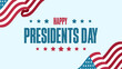 © Robee Art - Happy Presidents Day Minimal Patriotic Design with Stars and USA Flag