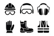 © Sadek - Occupational industrial safety gear and ppe equipment icons