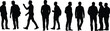 © Afsana - Silhouettes of diverse business people walking in a line