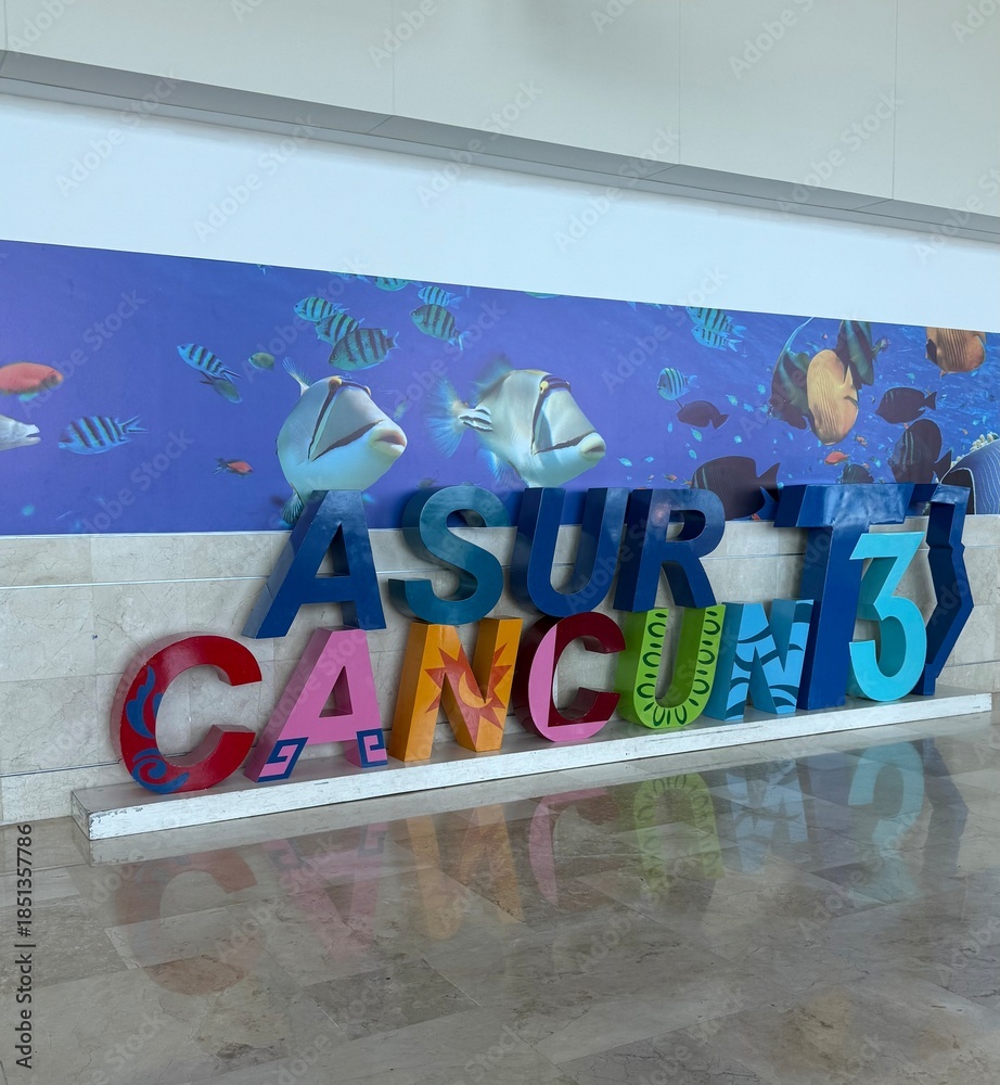 Cancun, Mexico, November 20, 2025 - ASUR Terminal 3 sign in Cancun ...