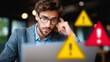 © Evgen - Office cybersecurity risk scenario showing GDPR personal data exposure