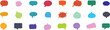 © MSTAMERA - Set of colorful blank empty speech bubbles for text, chatting, message box. Vector illustration balloon speak sign dialog communication frame