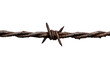 © PNG Kingdom  - Rusty barbed wire creating a boundary, depicting restriction, security, and a challenging barrier on transparent background