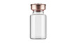 © Irina - Empty glass medicine vial with bronze cap isolated PNG, pharmaceutical container for vaccine or injectable drug on transparent background