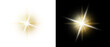 © RifahTasnia - PNG image of Collection of brilliant golden starburst and lens flare light effects isolated on a black or transparent overlay on white background. on white background