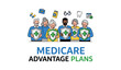 © Hafiz - Medicare Advantage Plans infographic for seniors and elderly healthcare