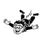 © Maria - parachute icon. simple illustration graphic doodle black design