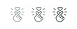 © FishCoolish - Finger heart love and gratitude symbol outline icon. Line sign fingers hand folded into Korean heart gesture. Vector isolated pictogram for web and app on white background editable stroke.