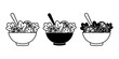 © drawnbybert - Salad Bowl Black Icon for Healthy Diet