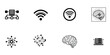 © MSTTANZURSULTANA - WebA collection of black and white icons representing technology and networking concepts
