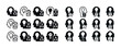 © Coosh448 - Icon set of human heads with recycling symbols and bulbs