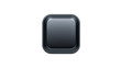 © Prichachai - Glossy black square button with rounded corners, metallic finish, isolated on transparent background, modern minimal design, suitable for user interface or app icon, sleek and elegant style
