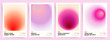 © Takoyaki Shop - Romantic blurred gradient posters with love quotes in orange, purple, pink tones for cards, covers. Abstract Backgrounds for Valentines Day Romance, Modern Social Media Banner, Cover, Flyer Print