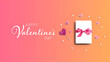 © Renuka - Valentines Day message with a gift box and paper hearts