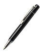 © kageyama - A sleek black pen with a shiny finish resting on a clean white surface. highlighting its elegant design and potential for professional writing or office use. with a soft shadow in the background