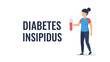 © masss - Diabetes Insipidus Medical Condition Illustration with Female Character.