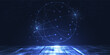 © Rafi - Global connection network background. World map. High-speed internet technology concept or fast wireless data transmission. modern internet network connection technology background
