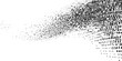 © ESIPOOS - Black binary code numbers flowing and dissipating on white background data digital
