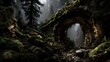 © lasalus - Misty grotto log bridge adventure