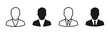 © Chelpanoff - Business avatar icon showing professional male silhouette. Clean vector symbol for corporate accounts, employee profiles, management, identity, office users and business interface design.