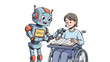 © MdSharif - Robot assisting a student in a wheelchair with reading and learning