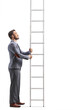 © Ljupco Smokovski - Professional man holding a steel ladder, career growth concept