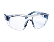 © bangsa - A close-up shot of clear plastic safety glasses on a black background