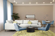 © New Africa - Cozy living room with furniture. Interior design with color of 2026 year