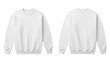 © MstKazole - Blank white sweatshirts front and back view isolated on white background