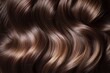 © mehaniq41 - Close-up of wavy brown hair with glossy highlights, showcasing rich texture and softness. Warm lighting enhances depth and shine. Neural network AI generated