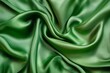 © mehaniq41 - Close-up of smooth green satin fabric with gentle folds, under soft lighting. Texture and color create rich, elegant visual. Neural network AI generated