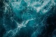 © mehaniq41 - Dynamic aerial perspective captures wild ocean waves with rich blue hues. Turbulence and movement create captivating texture and depth. Neural network AI generated