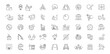 © Jocelyn_Flores - Swimming and exercise editable line icons set. fitness and recreation symbols
