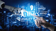 © InfiniteFlow - Concept of Artificial Intelligence Ethics and Its Impact on Society as Represented by Human Hand and Robotic Arm with Textual Elements Highlighting Key Themes. Tessel.
