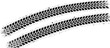 © Majnur - Black tire track marks set, curved rubber tread textures, for automotive race and transportation illustration
