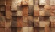 © vence - Textured, multi-toned, 3D mosaic with square-shaped tiles, creating a rustic, dimensional effect