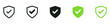 © icons gate - Shield check mark icon or security shield protection icon with tick symbol. green security shield icon