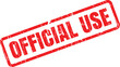 © Ratna - Distinctive red grunge rubber stamp showing OFFICIAL USE text against a clear white background