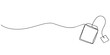 © line pro - paper tea bag continuous one line drawing, One continuous line drawing of paper tea bag. Hot herbal drink for morning routine and breakfast in simple linear style. Editable stroke. Doodle vector