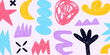 © Artrise Stocker - Trendy scribble doodle shapes collage background