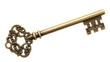 © Irina - Ornate antique key PNG isolated on transparent background, vintage golden skeleton key for design elements and security concepts