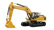 © Irina - Yellow excavator PNG isolated on transparent background, construction equipment for building and digging projects, heavy machinery