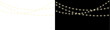 © zakir - PNG image of Collection of glowing warm white string lights creating a festive border on transparent background