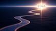 © Deva Braga - Winding road leading to bright 2026 horizon with glowing light