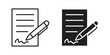 © kia - Agreement icons for graphic design, logo, Web site, social media, UI, mobile app, vector illustration